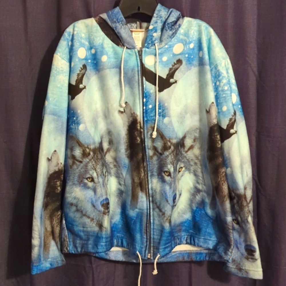 Wolf/Eagle Graphic Hoodie